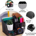 MDHAND Office Desk Organizer and Accessories Desk Drawer Organizer with 6 Compartments, Mesh Pencil Desk Organizer For Home Office - Image 3